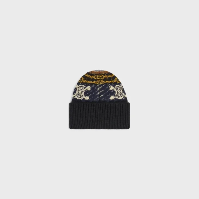 Berretto in cashmere jacquard