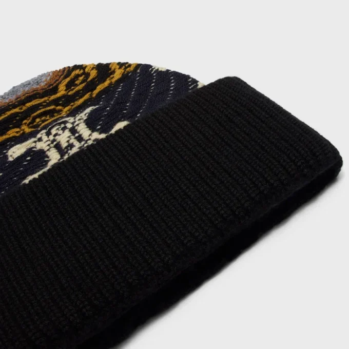 Berretto in cashmere jacquard