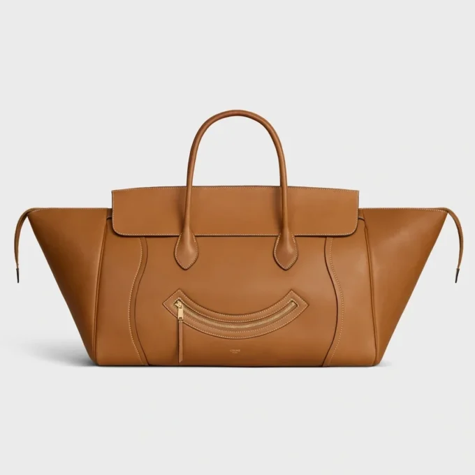Big Smile Luggage in morbida pelle di vitello naturale Big Smile Luggage in morbida pelle di vitello naturale
