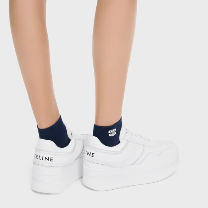 Block Sneakers with Wedge Outsole in Calfskin Block Sneakers with Wedge Outsole in Calfskin