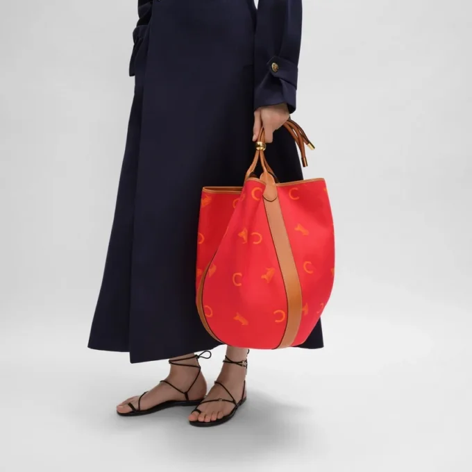 Borsa a secchiello grande in tessuto Jacquard C Sulky Borsa a secchiello grande in tessuto Jacquard C Sulky