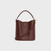 Borsa a secchiello media Louise in pelle di vitello liscia Borsa a secchiello media Louise in pelle di vitello liscia