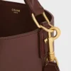 Borsa a secchiello media Louise in pelle di vitello liscia Borsa a secchiello media Louise in pelle di vitello liscia