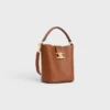 Borsa a secchiello piccola Louise in pelle di vitello liscia Borsa a secchiello piccola Louise in pelle di vitello liscia