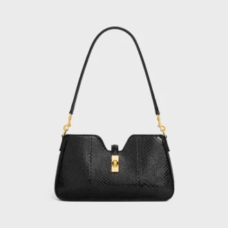Borsa a spalla Camille 16 Soft in pitone glitterato