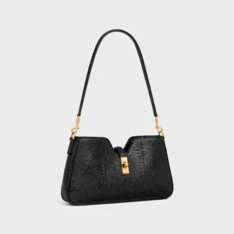 Borsa a spalla Camille 16 Soft in pitone glitterato