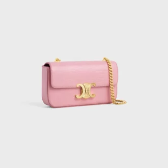 Borsa a tracolla con catena Claude in pelle di lucertola