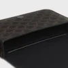 Borsa a tracolla con patta in Triomphe Canvas e pelle di vitello