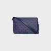 Borsa a tracolla Folco piccola in Triomphe Canvas e pelle di vitello Borsa a tracolla Folco piccola in Triomphe Canvas e pelle di vitello
