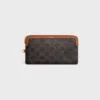 Borsa a tracolla lunga in Triomphe Canvas e pelle di vitello Borsa a tracolla lunga in Triomphe Canvas e pelle di vitello