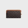 Borsa a tracolla lunga in Triomphe Canvas e pelle di vitello Borsa a tracolla lunga in Triomphe Canvas e pelle di vitello