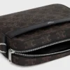 Borsa a tracolla piccola in Triomphe Canvas e pelle di vitello Borsa a tracolla piccola in Triomphe Canvas e pelle di vitello