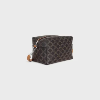 Borsa a tracolla Take Away in Triomphe Canvas e pelle di vitello