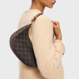 Borsa Ava in Triomphe Canvas e pelle di vitello
