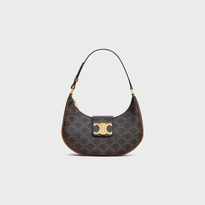 Borsa Ava Triomphe media in Triomphe Canvas e pelle di vitello Borsa Ava Triomphe media in Triomphe Canvas e pelle di vitello
