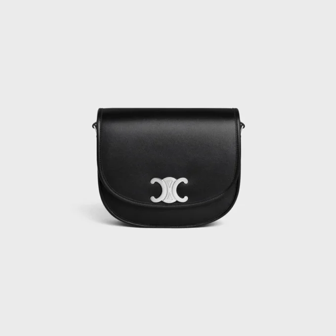 Borsa Besace Triomphe media in morbida pelle di vitello naturale Borsa Besace Triomphe media in morbida pelle di vitello naturale
