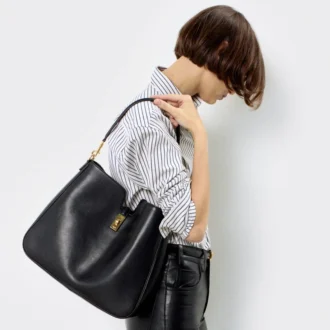 Borsa Camille 16 Soft media in pelle di vitello liscia