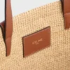 Borsa CELINE Classic Panier media in rafia e pelle di vitello Borsa CELINE Classic Panier media in rafia e pelle di vitello