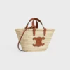 Borsa CELINE Classic Panier per adolescenti in foglie di palma e pelle di vitello Borsa CELINE Classic Panier per adolescenti in foglie di palma e pelle di vitello