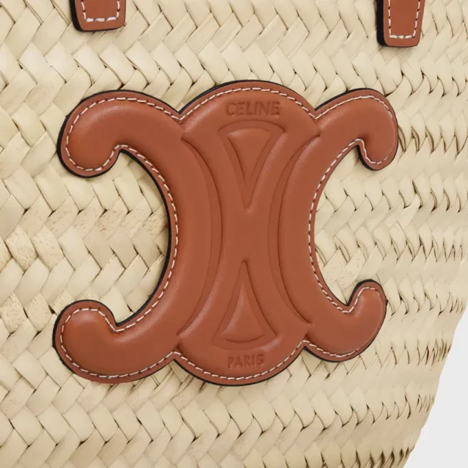 Borsa CELINE Classic Panier per adolescenti in foglie di palma e pelle di vitello Borsa CELINE Classic Panier per adolescenti in foglie di palma e pelle di vitello