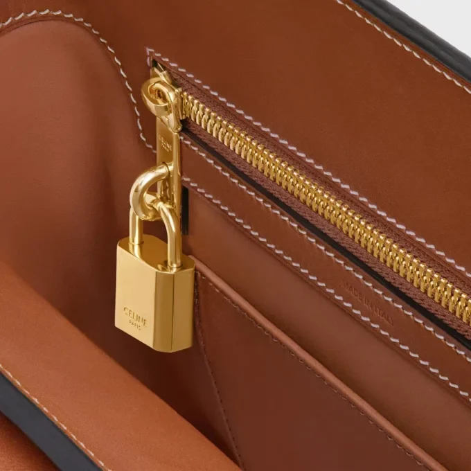 Borsa Celine Conti Teen in pelle di vitello naturale Borsa Celine Conti Teen in pelle di vitello naturale
