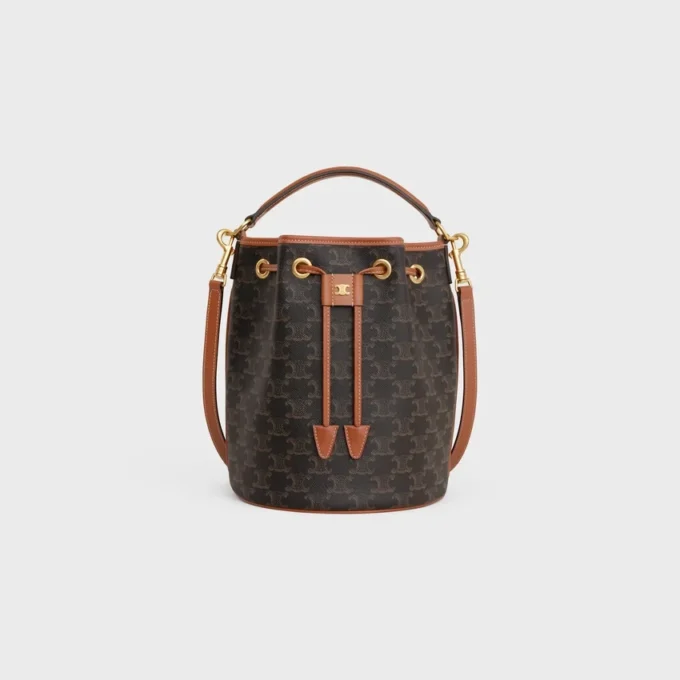 Borsa Clara in Triomphe Canvas e pelle di vitello