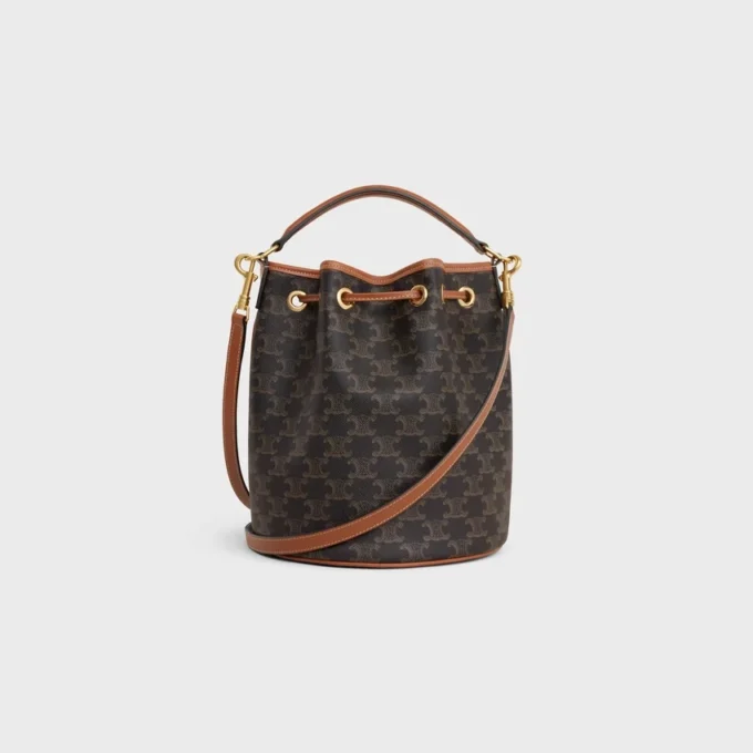 Borsa Clara in Triomphe Canvas e pelle di vitello
