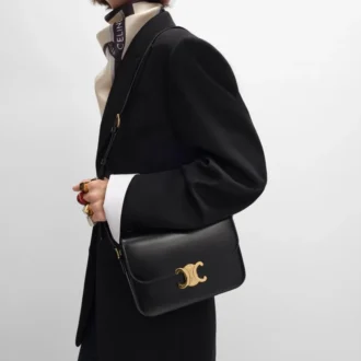Borsa Classica Triomphe in pelle di vitello lucida