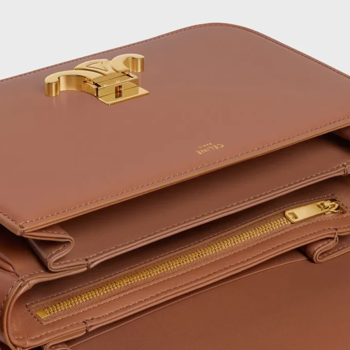 Borsa Classica Triomphe in pelle di vitello lucida Borsa Classica Triomphe in pelle di vitello lucida