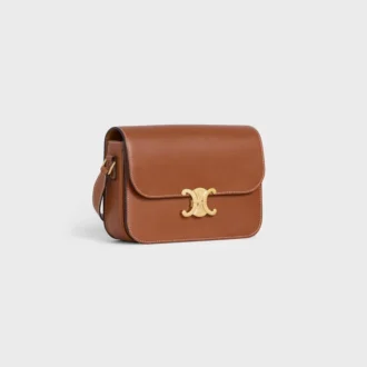 Borsa Classica Triomphe in pelle di vitello naturale