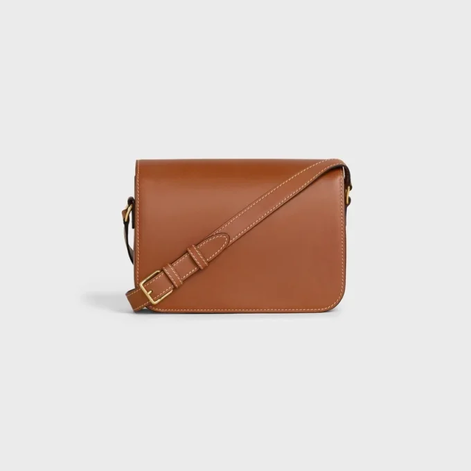 Borsa Classica Triomphe in pelle di vitello naturale Borsa Classica Triomphe in pelle di vitello naturale