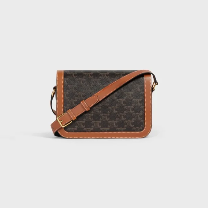 Borsa Classique Triomphe in Triomphe Canvas e pelle di vitello Borsa Classique Triomphe in Triomphe Canvas e pelle di vitello