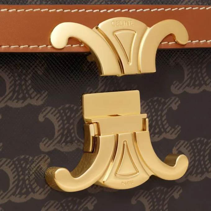 Borsa Classique Triomphe in Triomphe Canvas e pelle di vitello Borsa Classique Triomphe in Triomphe Canvas e pelle di vitello