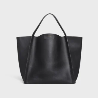Borsa cubica media in morbida pelle di vitello