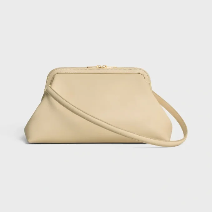 Borsa da medico in morbida pelle di vitello naturale Borsa da medico in morbida pelle di vitello naturale