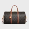 Borsa da viaggio grande in Triomphe Canvas e pelle di vitello Borsa da viaggio grande in Triomphe Canvas e pelle di vitello