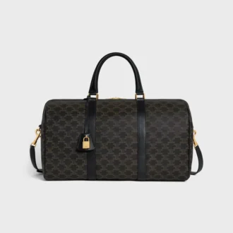 Borsa da viaggio in Triomphe Canvas e pelle di vitello