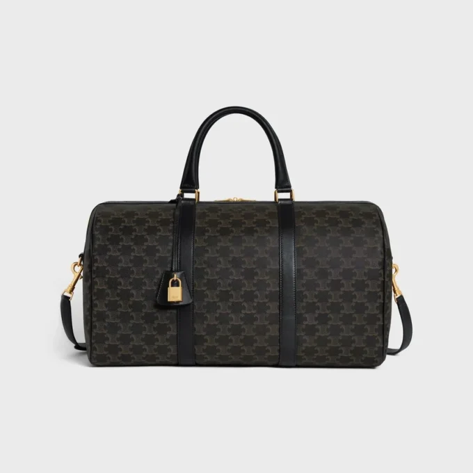 Borsa da viaggio in Triomphe Canvas e pelle di vitello