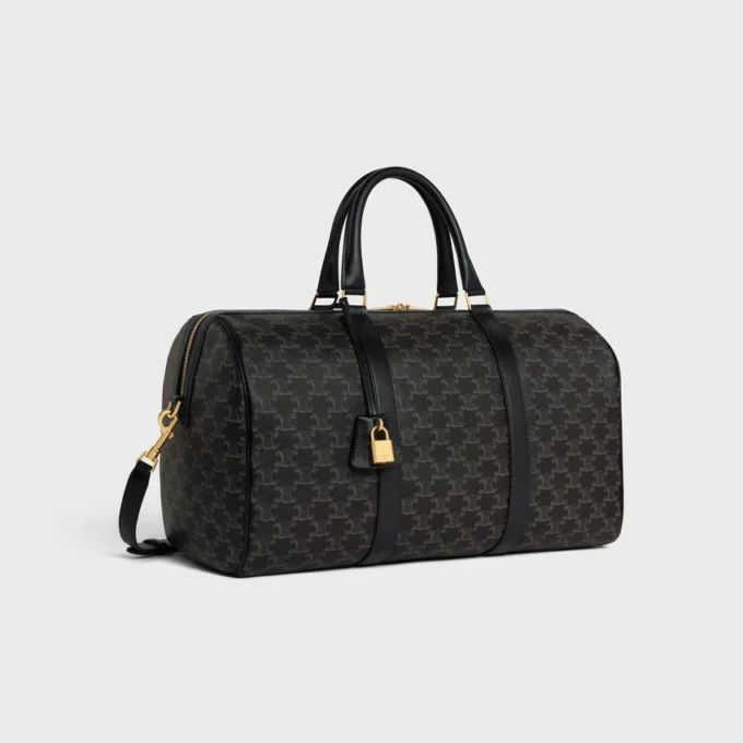 Borsa da viaggio in Triomphe Canvas e pelle di vitello