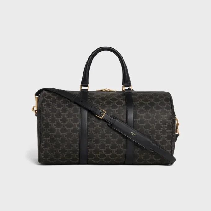 Borsa da viaggio in Triomphe Canvas e pelle di vitello