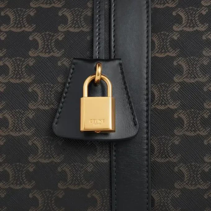 Borsa da viaggio in Triomphe Canvas e pelle di vitello