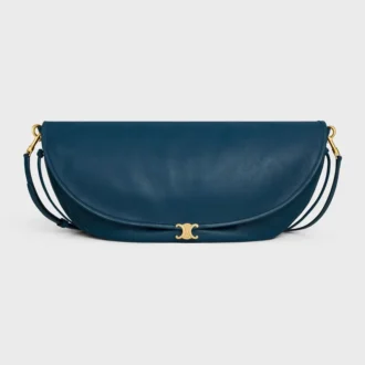Borsa Halfmoon Soft Triomphe in morbida pelle di agnello lucida