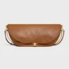 Borsa Halfmoon Soft Triomphe in morbida pelle di agnello lucida