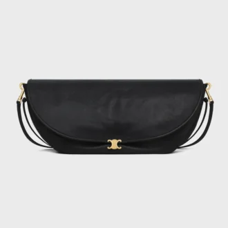 Borsa Halfmoon Soft Triomphe in morbida pelle di agnello lucida