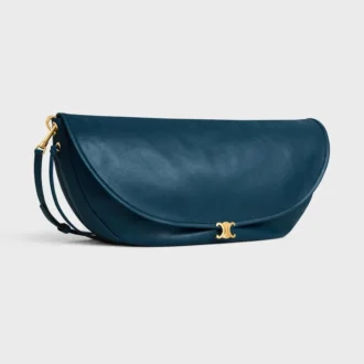 Borsa Halfmoon Soft Triomphe in morbida pelle di agnello lucida