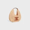 Borsa Hobo Panier Classic di CELINE in rafia e pelle di vitello Borsa Hobo Panier Classic di CELINE in rafia e pelle di vitello
