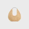 Borsa Hobo Panier Classic di CELINE in rafia e pelle di vitello Borsa Hobo Panier Classic di CELINE in rafia e pelle di vitello