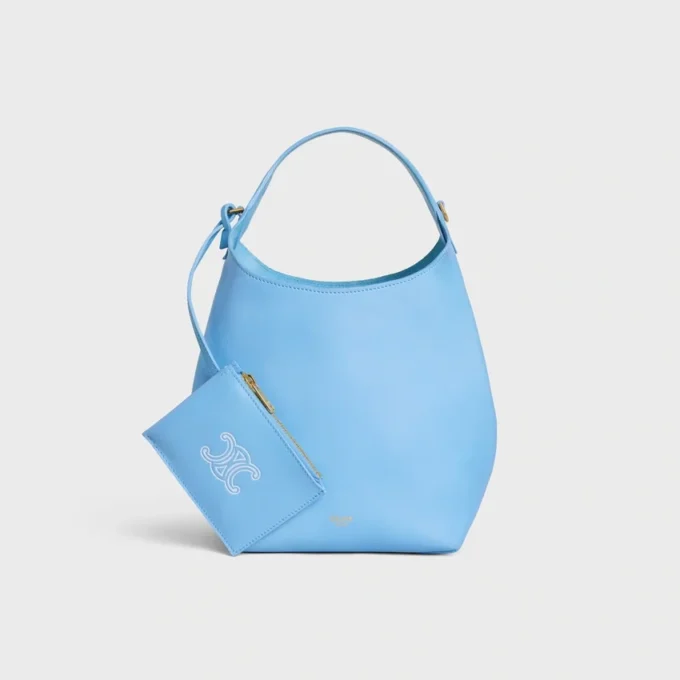 Borsa Hobo piccola in morbida pelle di vitello liscia