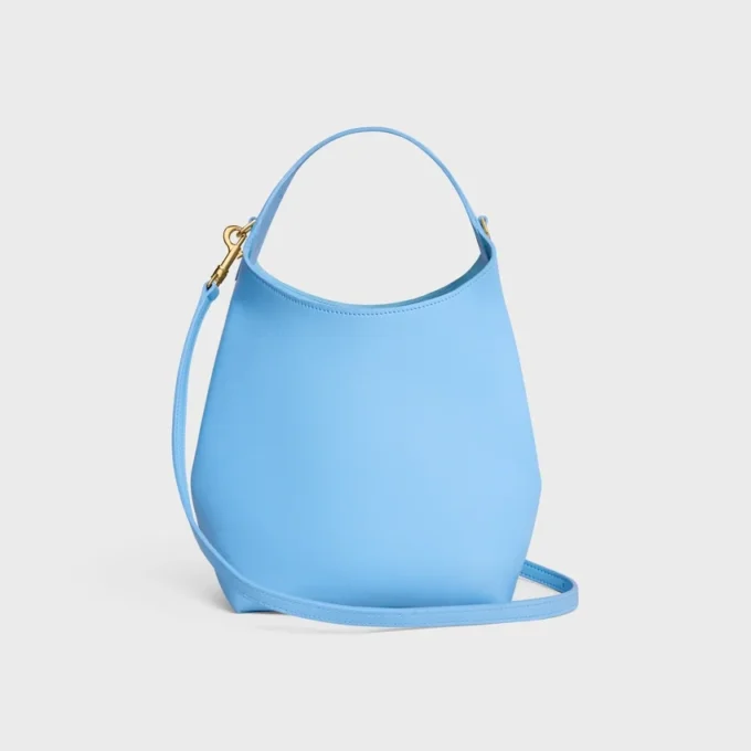 Borsa Hobo piccola in morbida pelle di vitello liscia