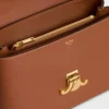 Borsa Nino media in morbida pelle di vitello martellata Borsa Nino media in morbida pelle di vitello martellata